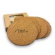 Vineyards Cork Coaster Round Set of 4